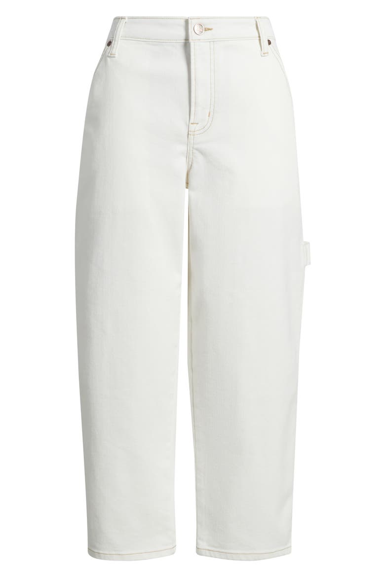 Relaxed Crop Carpenter Jeans, Alternate, color, IVORY