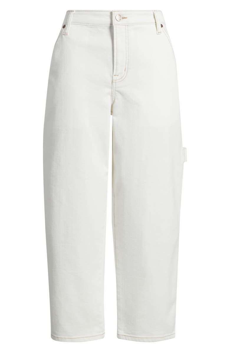 CITY BLUES Relaxed Crop Carpenter Jeans, Main, color, Ivory