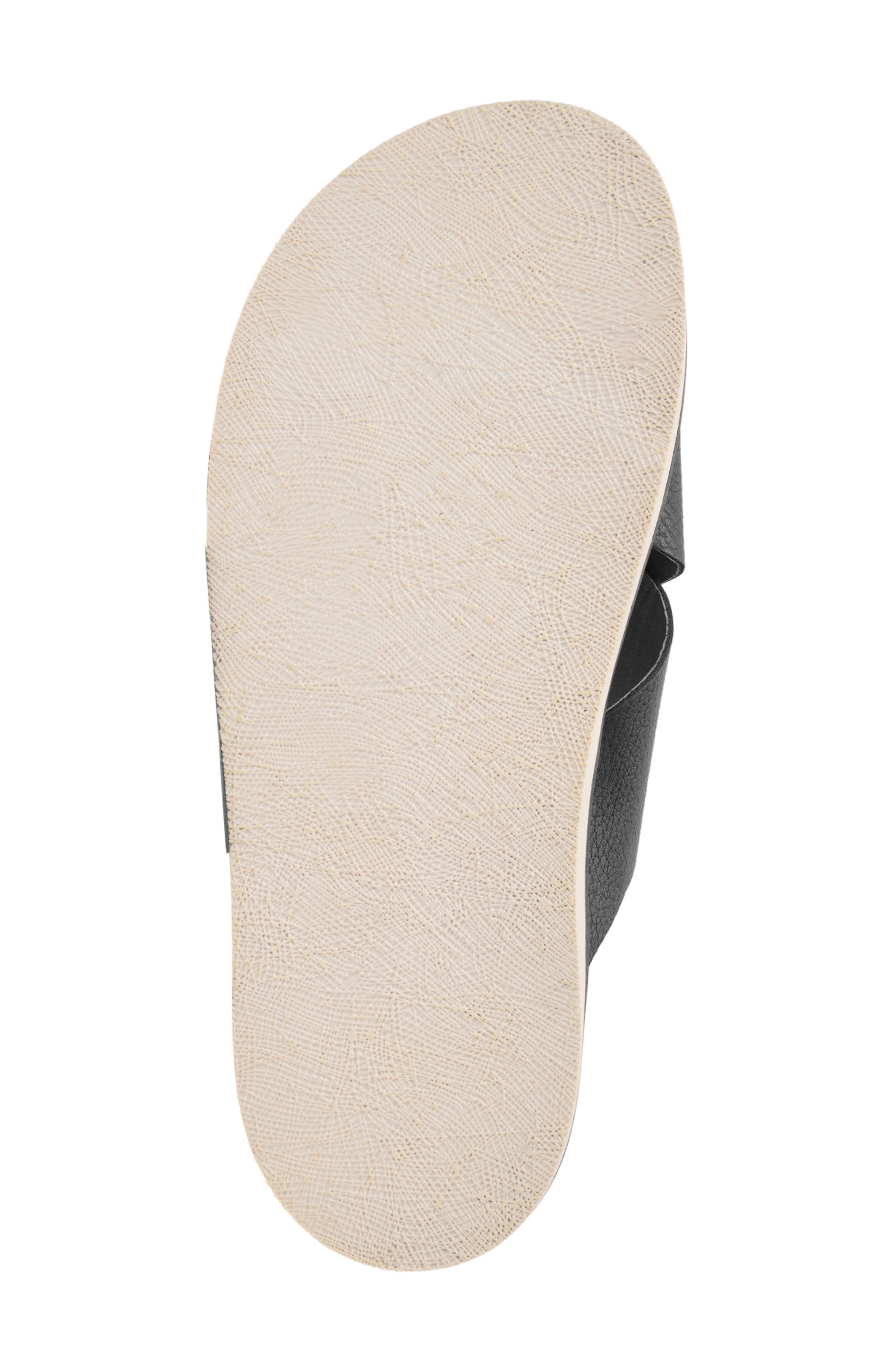 Bruno Magli Edgar Crisscross Leather Slide Sandal, Alternate, color, Black Pebbled