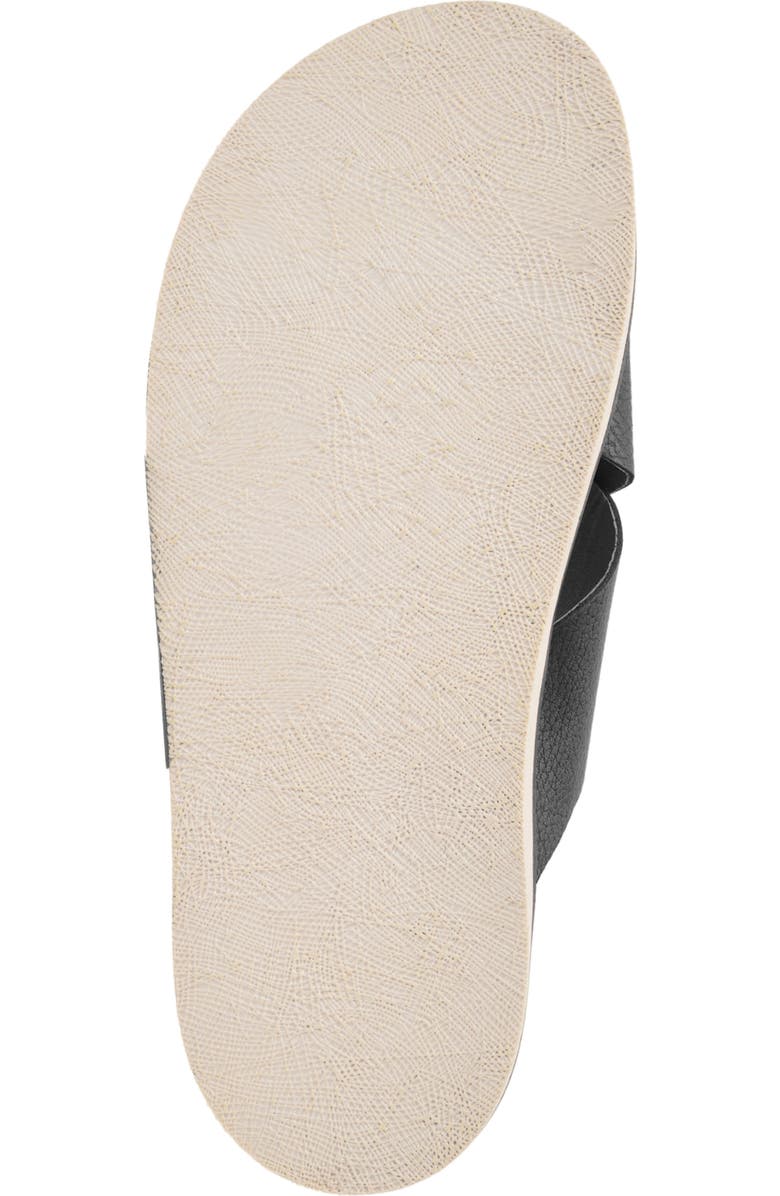 Bruno Magli Edgar Crisscross Leather Slide Sandal, Alternate, color, Black Pebbled