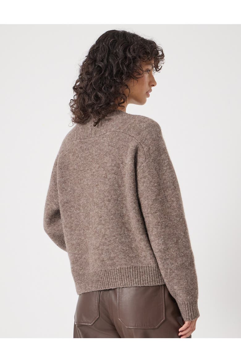 Wool Blend Star Jacquard Sweater, Alternate, color, Antler Brown