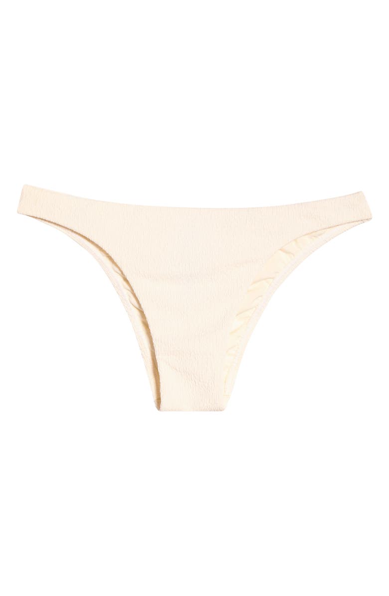 ViX Paula Hermanny Firenze Crinkle Basic Bikini Bottoms, Alternate, color, White