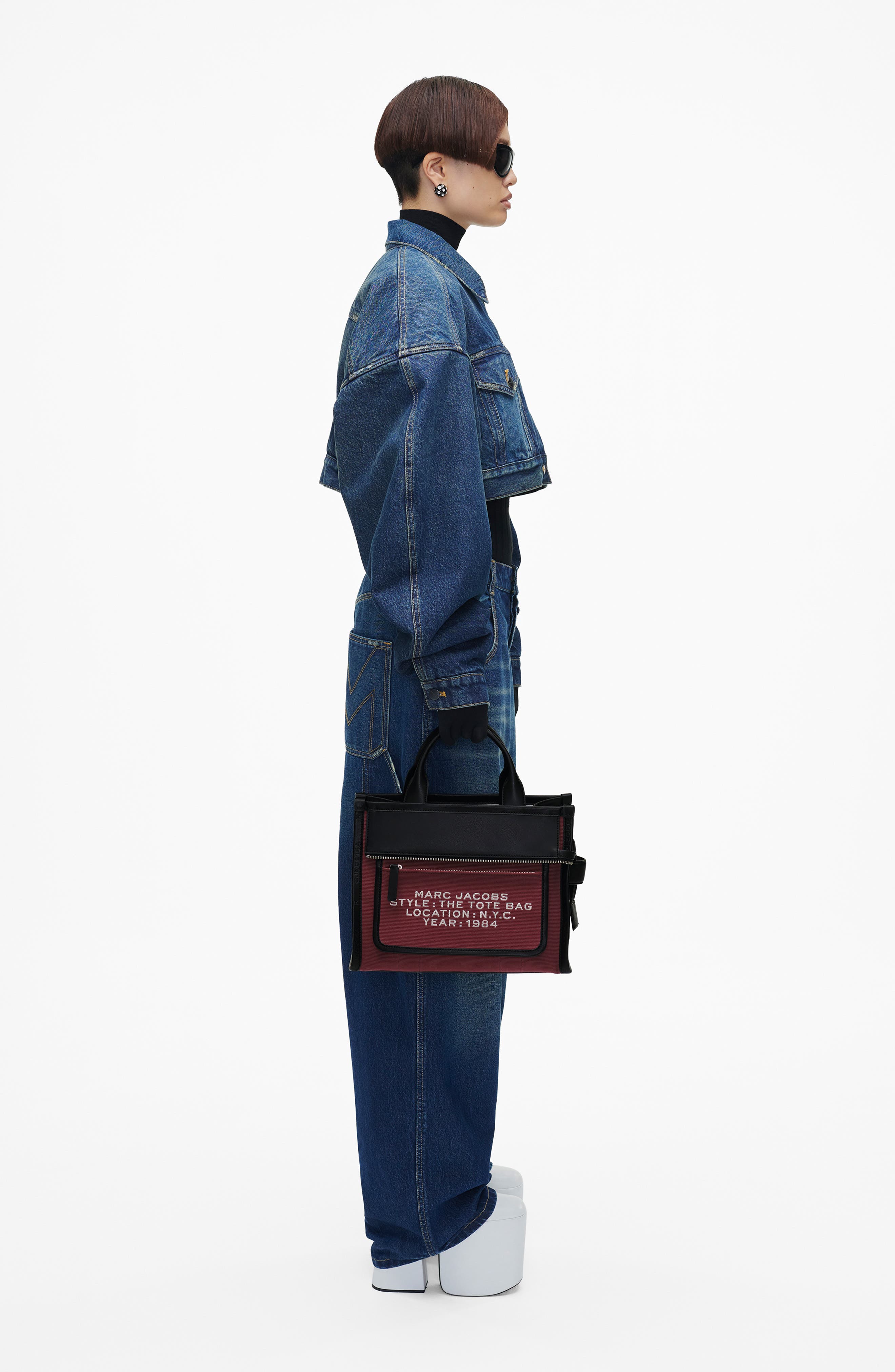 Marc Jacobs The Inside Out Jacquard Medium Tote Bag, Alternate, color, 