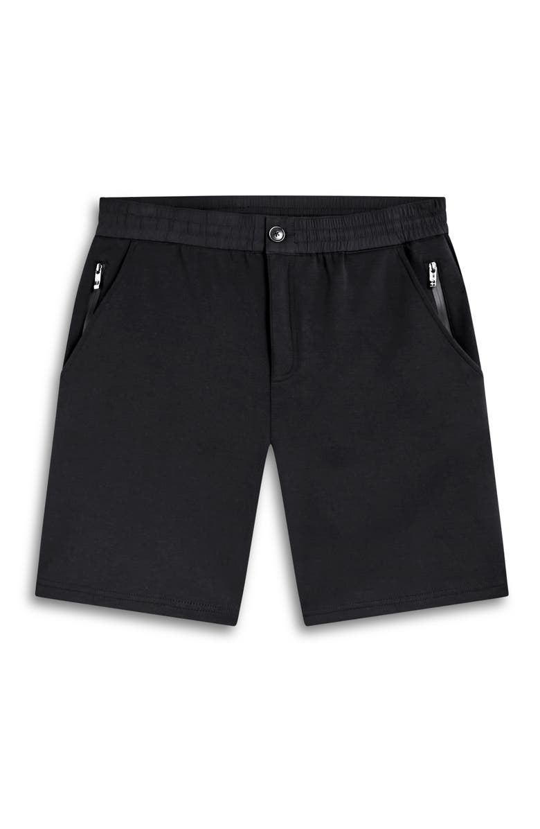 Bugatchi Flat Front Knit Shorts, Alternate, color, 