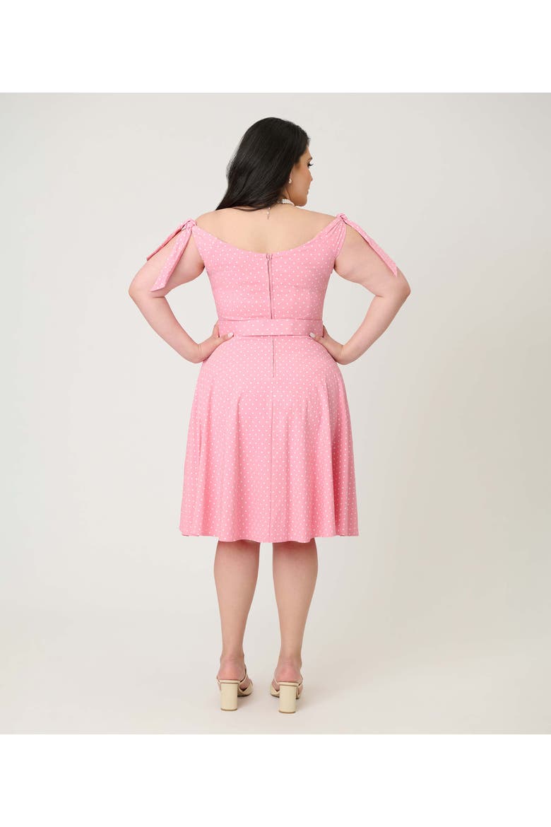 Plus Size Prairie Swing Dress, Alternate, color, Pink & White Gingham