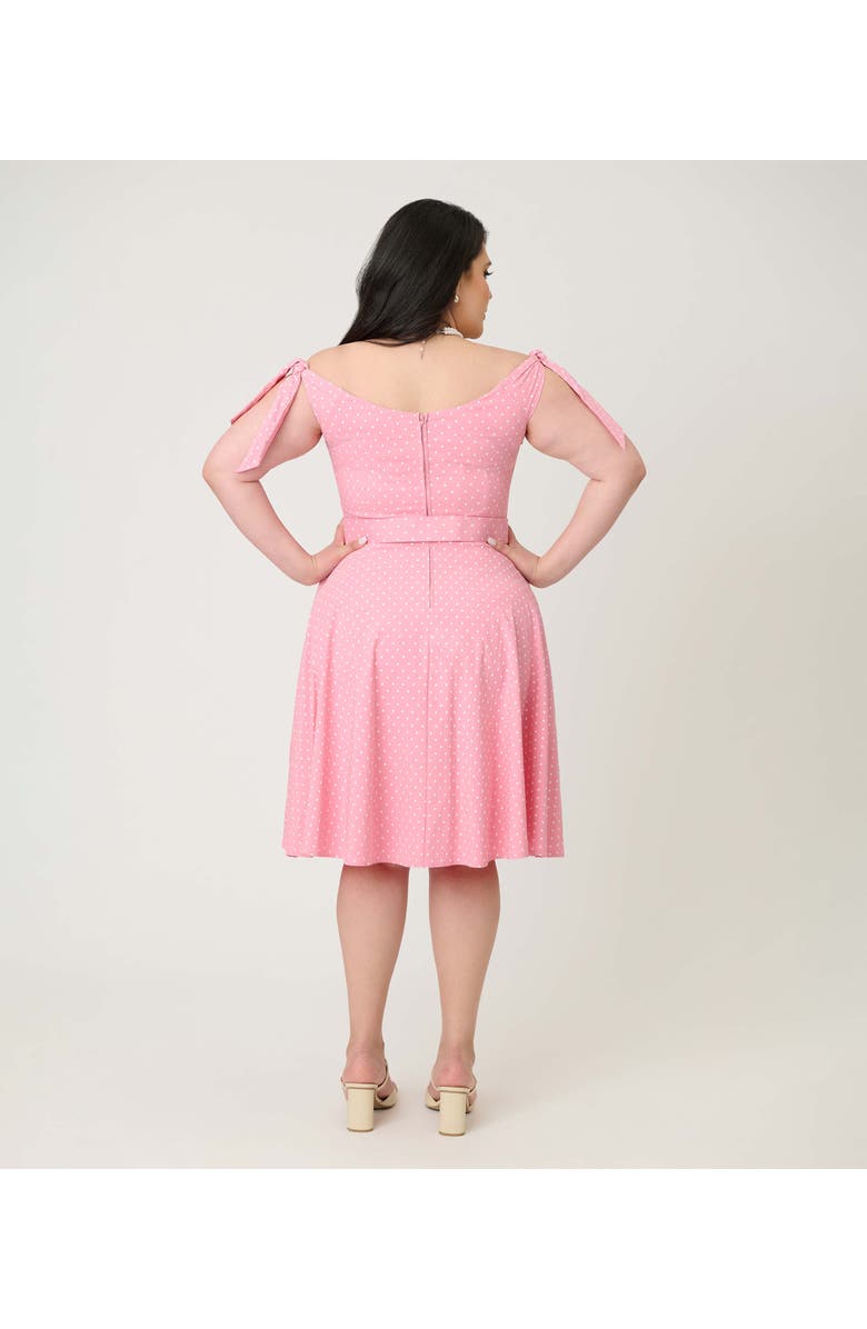 Unique Vintage Plus Size Prairie Swing Dress, Alternate, color, Pink & White Gingham