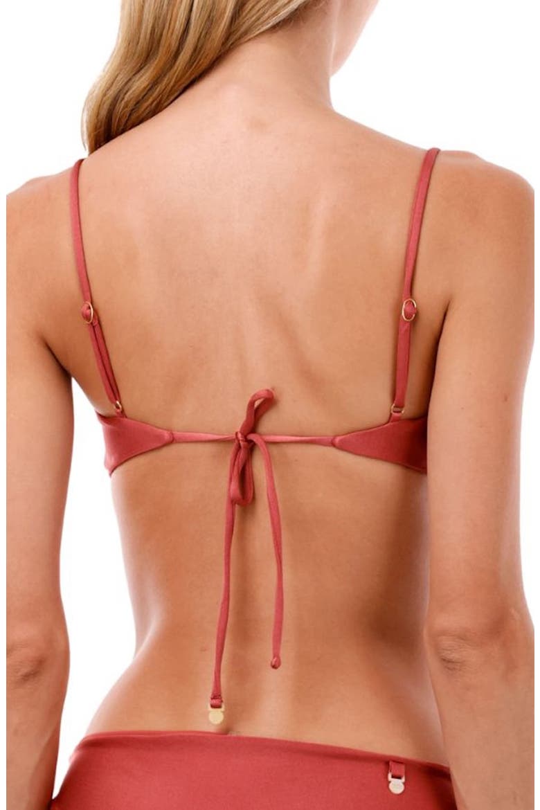 Fabed Rose Concha Bikini Top, Alternate, color, FABED ROSE