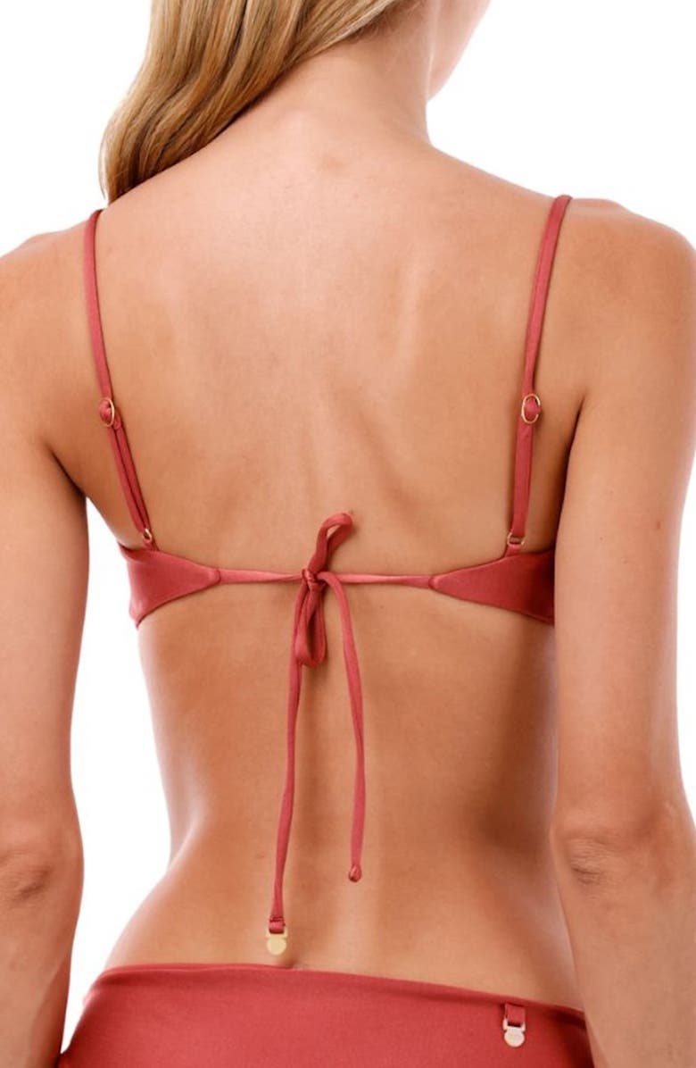 MALAI Fabed Rose Concha Bikini Top, Alternate, color, Fabed Rose