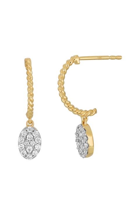 Mykonos Diamond Drop Hoop Earrings (Nordstrom Exclusive)
