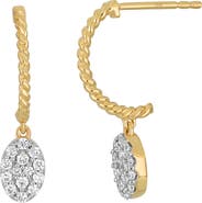 Bony Levy Mykonos Diamond Drop Hoop Earrings