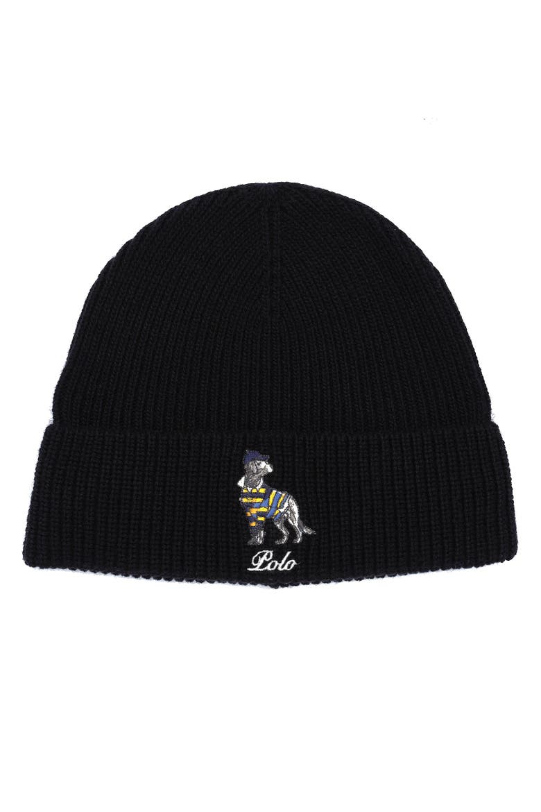 Rugby Dog Beanie, Main, color, Polo Black
