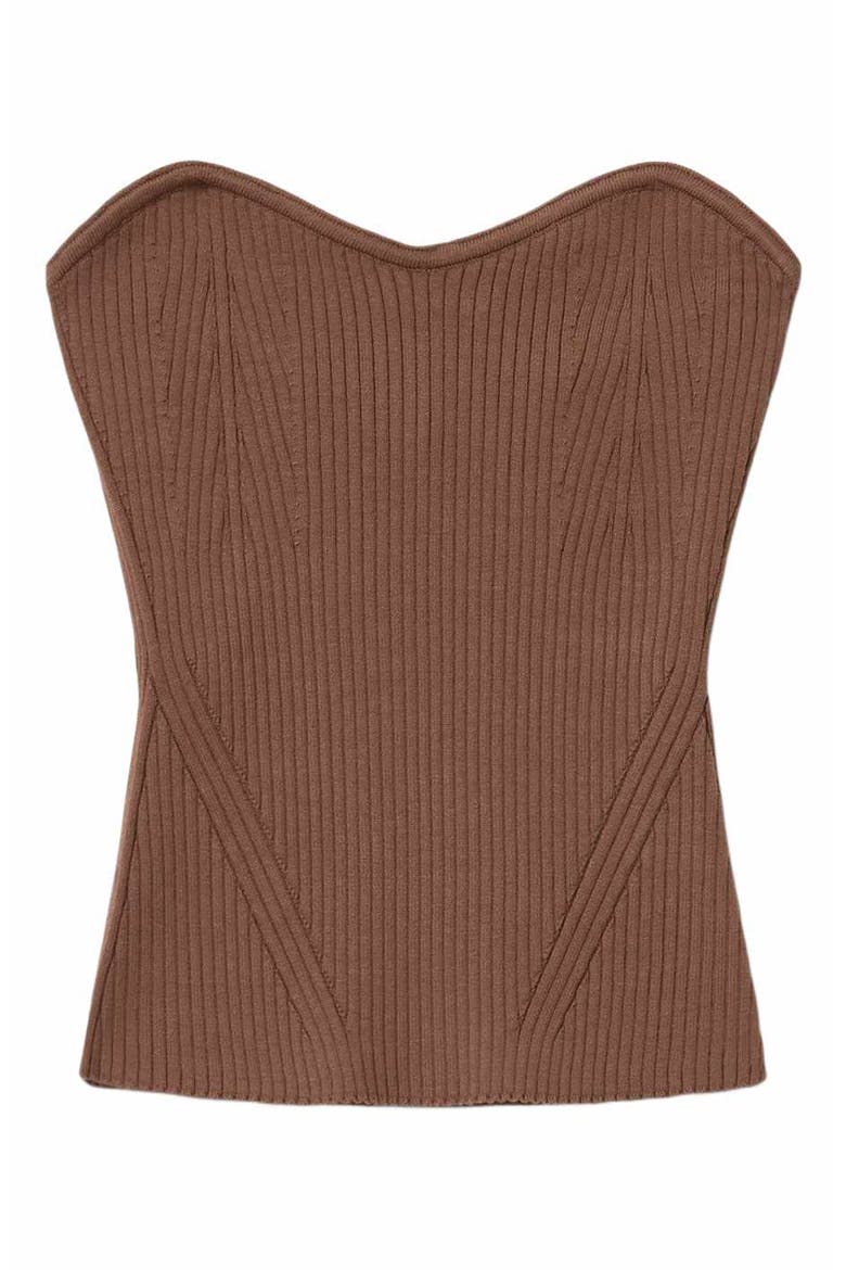 Cruz Rib Tube Top, Alternate, color, PENNY BROWN