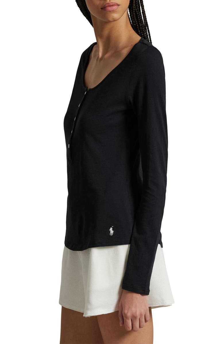 Polo Ralph Lauren Long & Lean Cotton Jersey Lounge Henley, Alternate, color, 