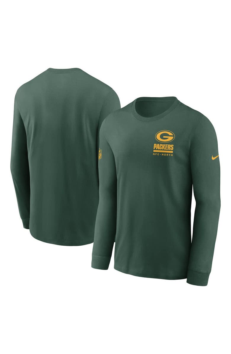 Nike Men's Nike Green Green Bay Packers Sideline Performance Long Sleeve T-Shirt, Main, color, Green