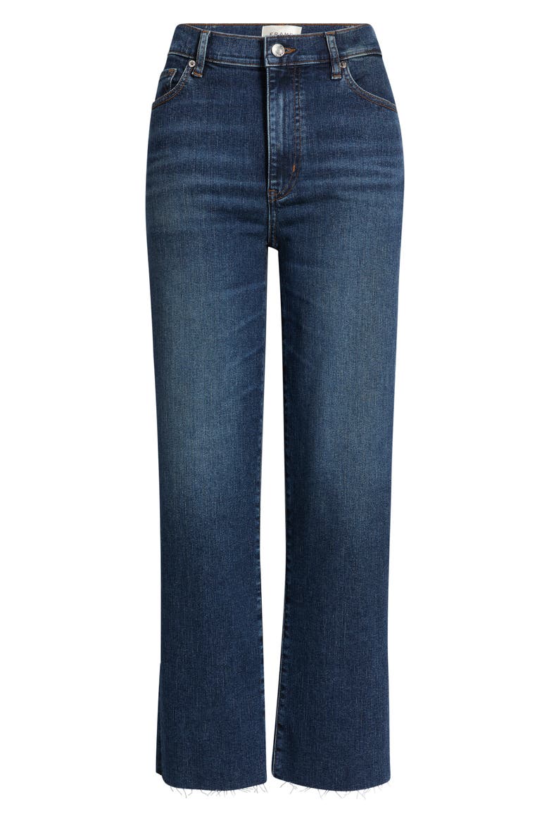 Le Sleek Raw Fray High Waist Straight Leg Jeans, Alternate, color, SHOWDOWN RAW FRAY