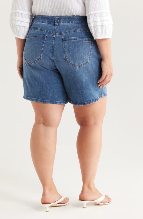 Wit & Wisdom High Waist Mid Thigh Relaxed Denim Shorts