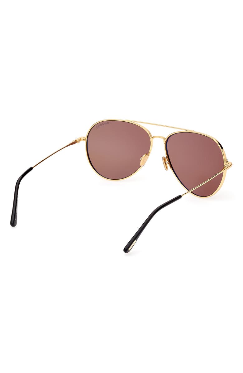 TOM FORD Dashel 62mm Oversize Aviator Sunglasses, Alternate, color, 