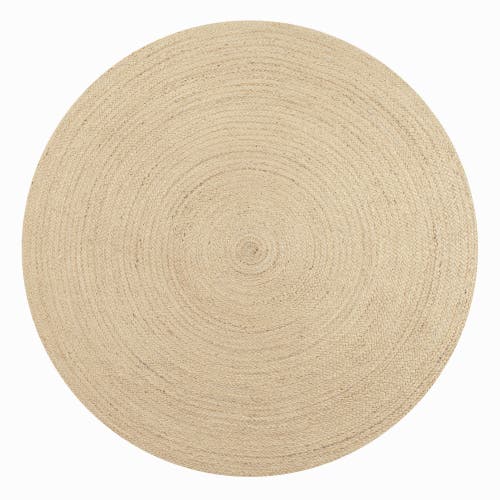 Jonathan Y Zara Braided Coastal Cottage Round Jute Round Area Rug In Ivory