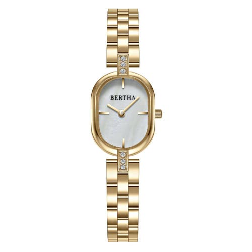 Bertha Lana Mother Of Pearl Ladies Watch In Gold