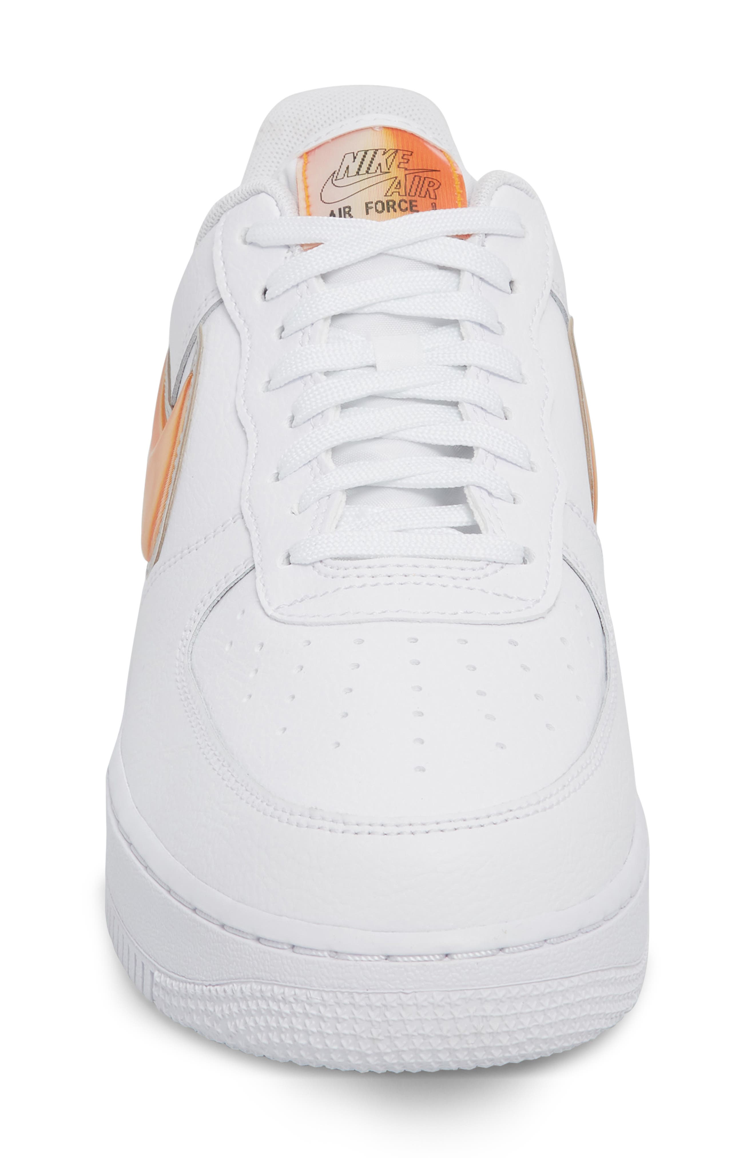 Air Force 1 '07 LV8 3 Sneaker, Alternate, color, WHITE/ ORANGE PEEL
