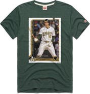 Homage Men's Homage Nick Kurtz Green Athletics Topps Baseball Card Tri-Blend T-Shirt