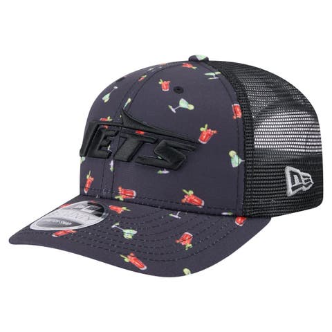 Men's New Era  Navy/Black New York Jets Adventure Drinks Pattern 9SEVENTY Stretch-Snap Hat