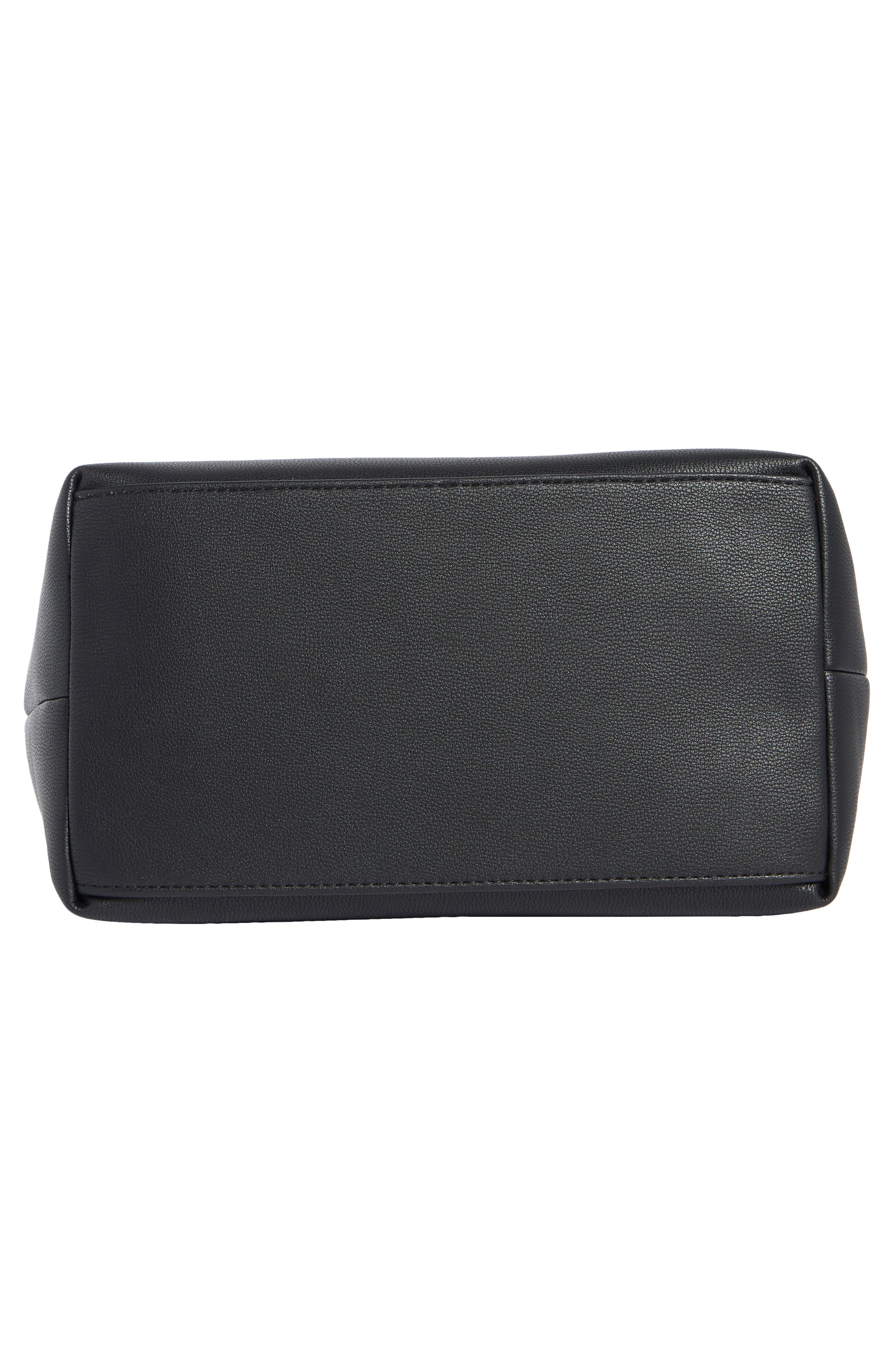 MUNDI SMALL LEATHER GOODS Flora Top Handle Shoulder Bag, Alternate, color, Black