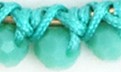 Panacea Mint Crystal Wrapped Hoop Earrings In Green