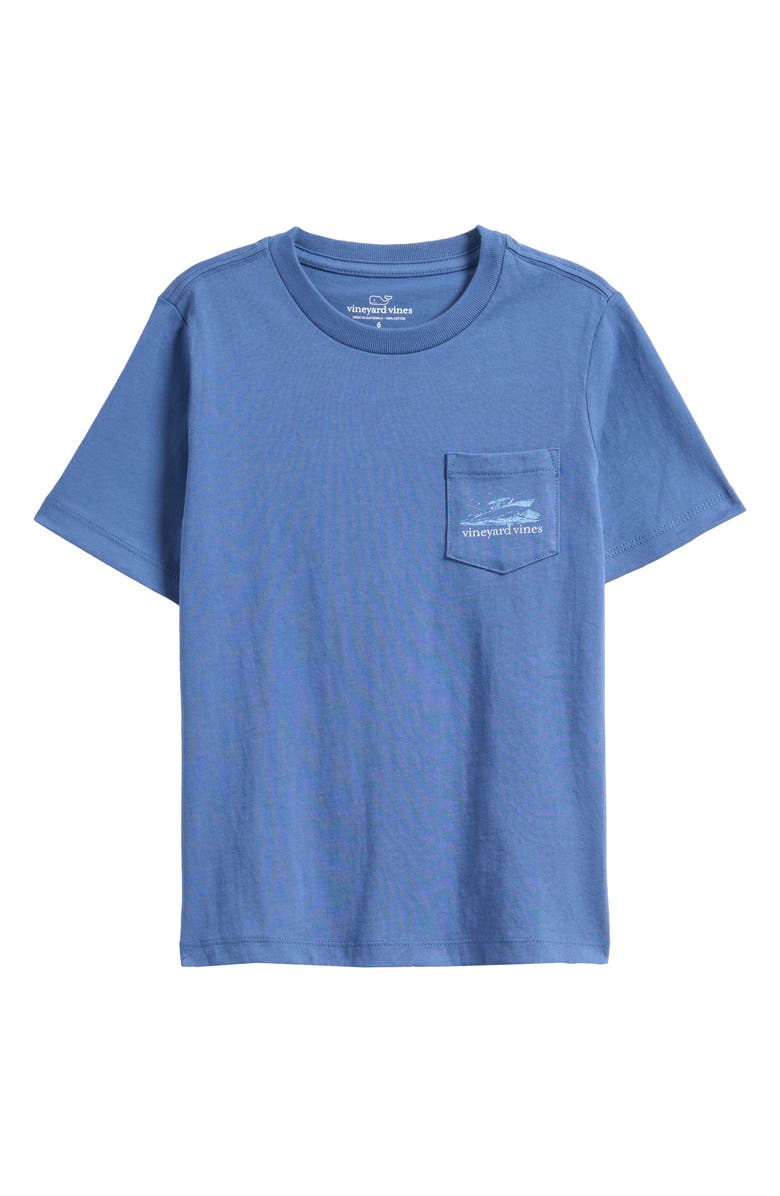 vineyard vines Kids' Sea ya Later Pocket Graphic T-Shirt, Main, color, Moonshine