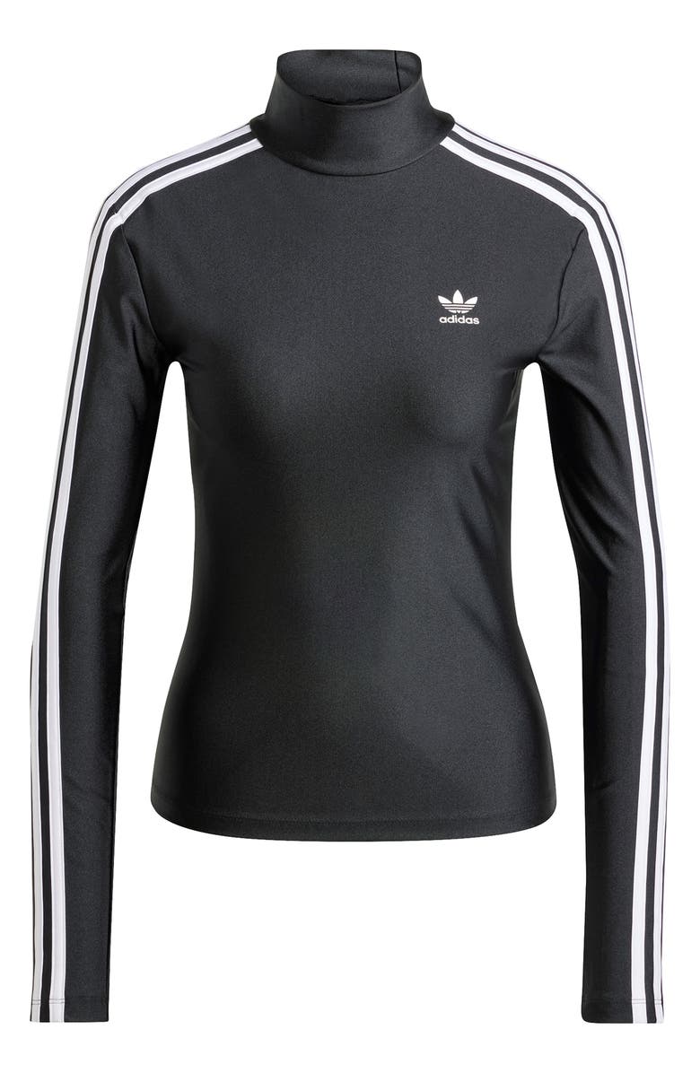 adidas 3-Stripes Turtleneck Long Sleeve Top, Alternate, color, 