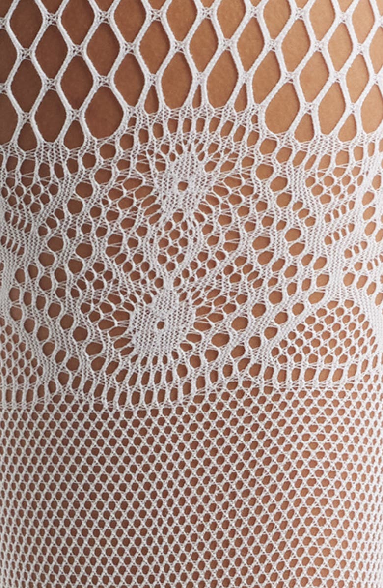 HIGH HEEL JUNGLE Suspend Reality Mesh Tights, Alternate, color, White