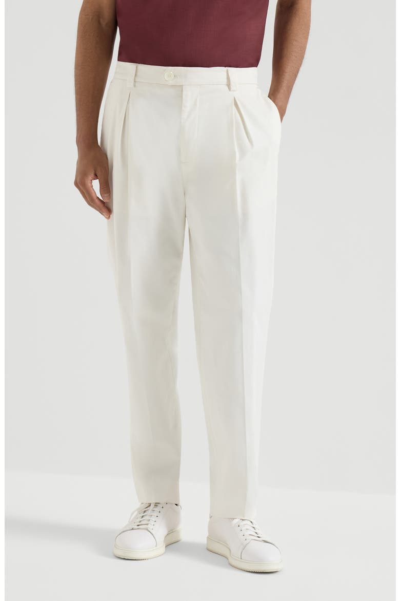 Trousers with tee holder, Main, color, White
