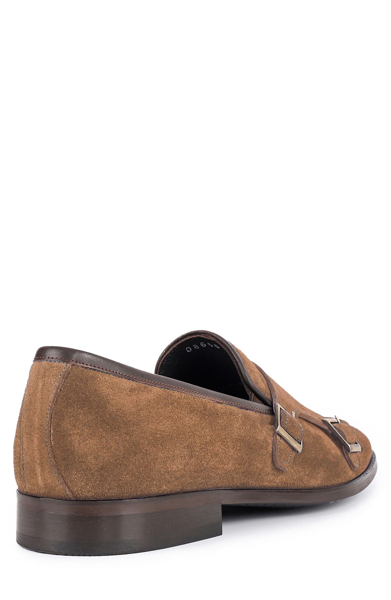 Elmaton Double Monk Strap Leather Loafer, Alternate, color, DARK BEIGE