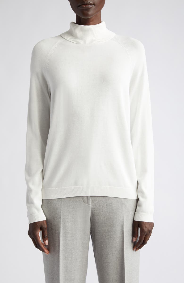 Lafayette 148 New York Raglan Sleeve Turtleneck Sweater, Main, color, 