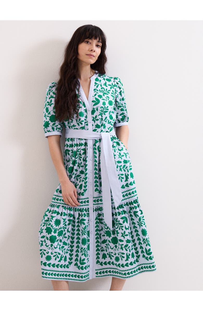 Phase Eight Trinity Printed Midi Dress, Alternate, color, Blue