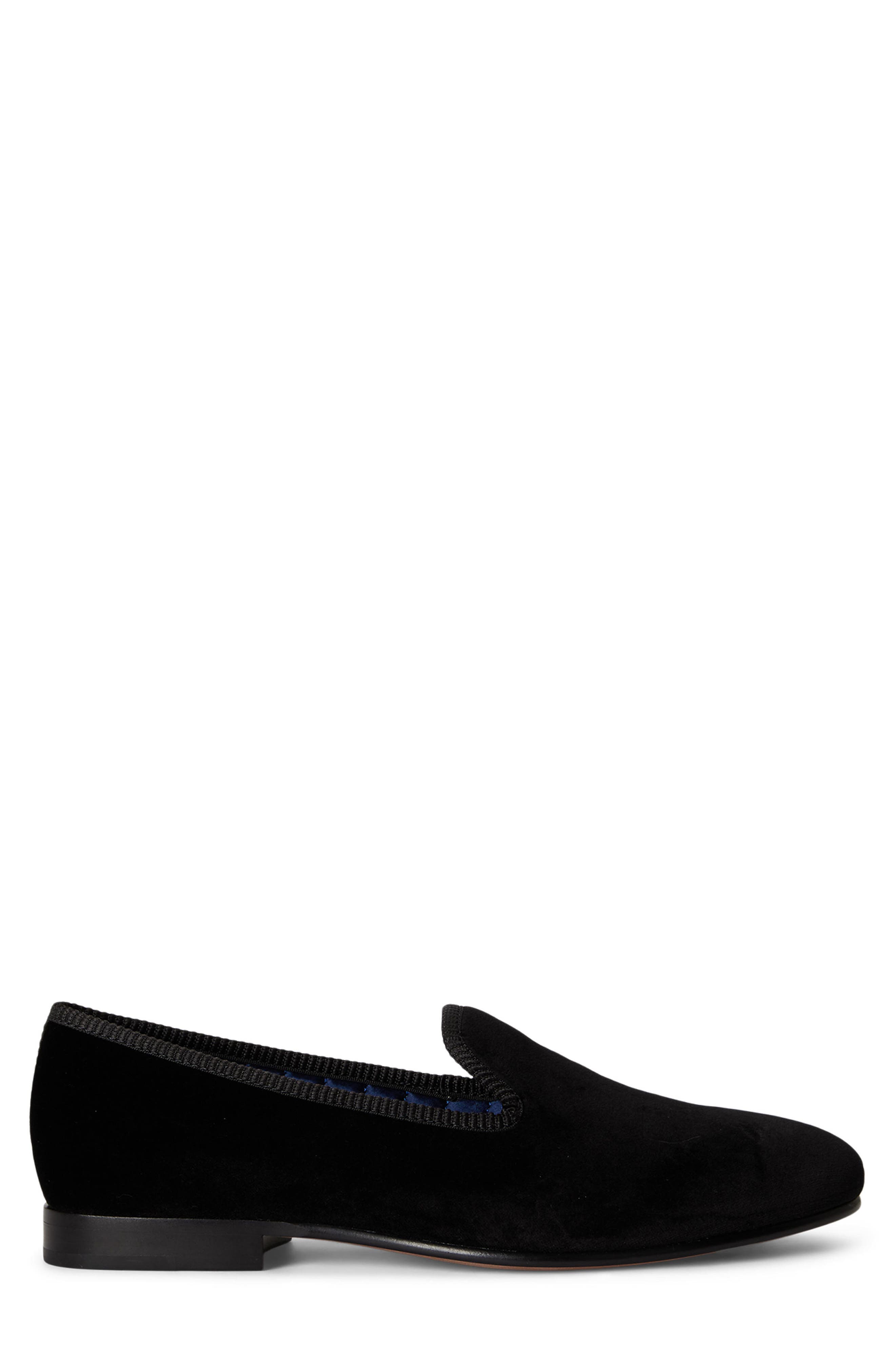 Ralph Lauren Paxton Velvet Loafer, Alternate, color, Black