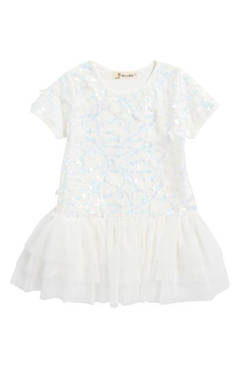 Doe A Dear Kids' Butterfly Tutu Dress In White
