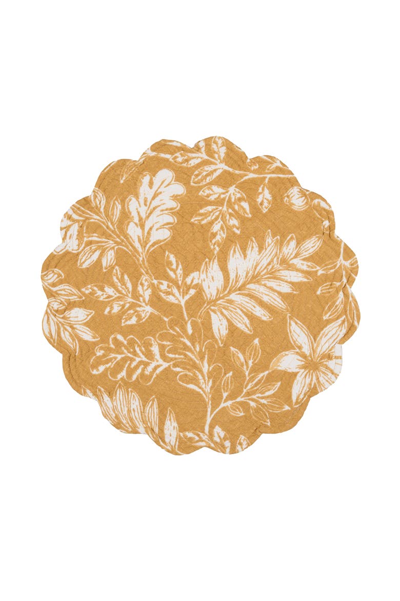 Everview Gold Machine Wash Round Set of 6 Placemats 17", Alternate, color, Gold