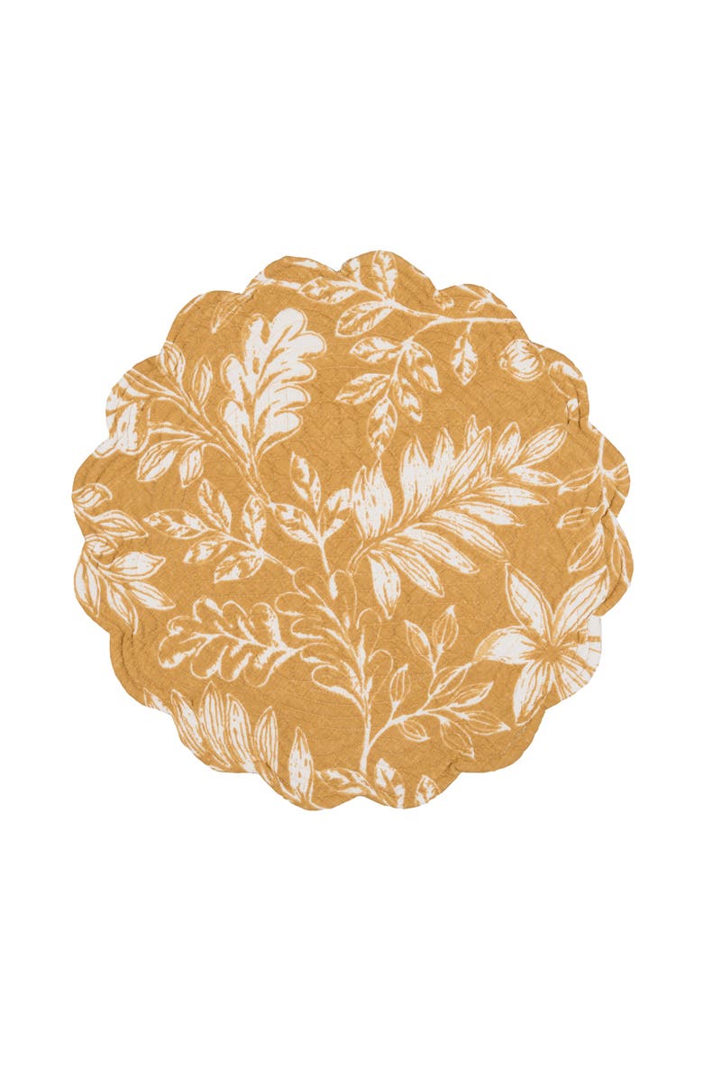 C&F Home Everview Gold Machine Wash Round Set of 6 Placemats 17", Alternate, color, Gold