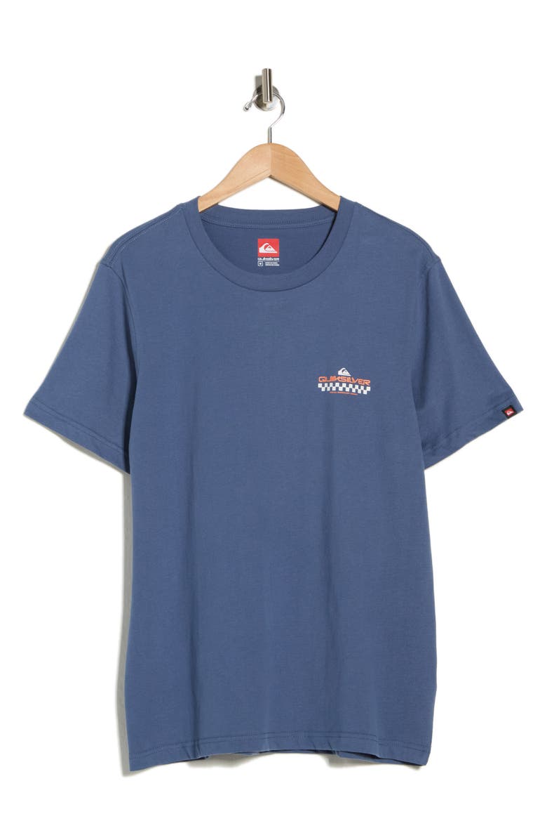 Quiksilver Checker Graphic T-Shirt, Main, color, Seaport