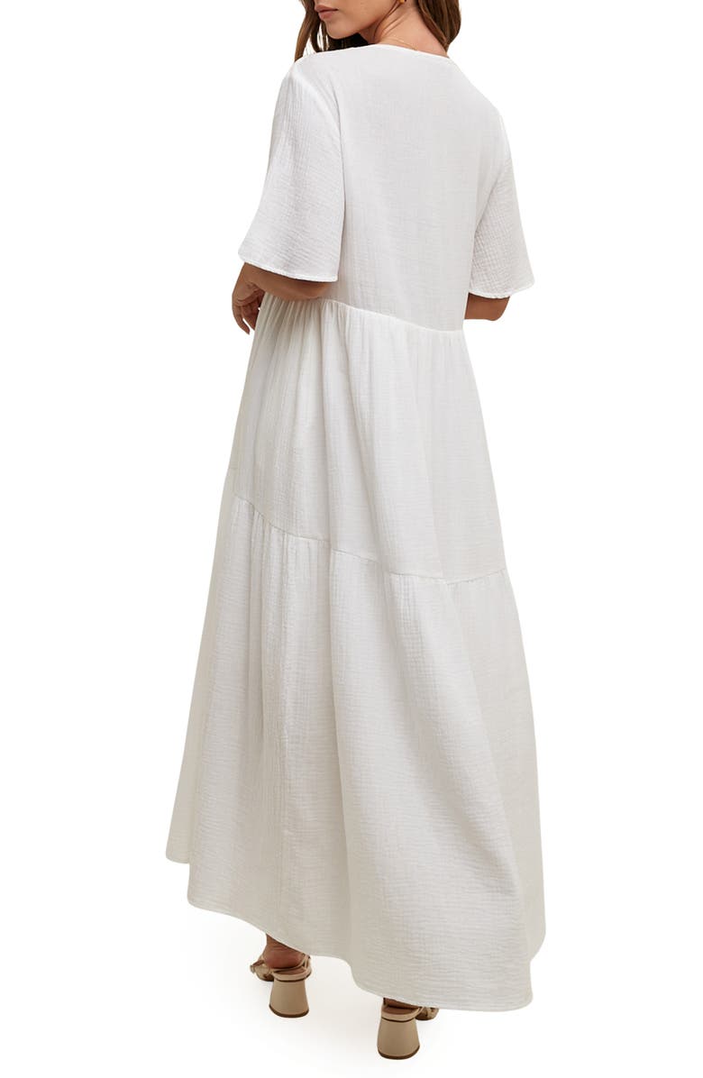 WISHLIST Cotton Gauze Maxi Dress, Alternate, color, White