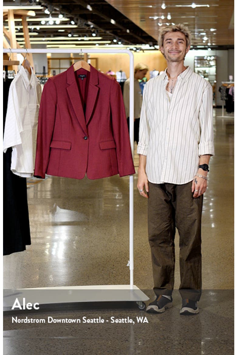 Herringbone One-Button Blazer video