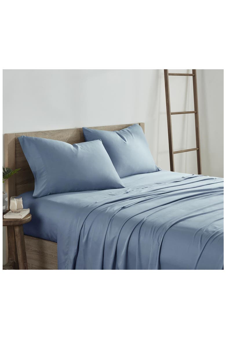 300 Thread Count Viscose Sheet Set, Alternate, color, DENIM