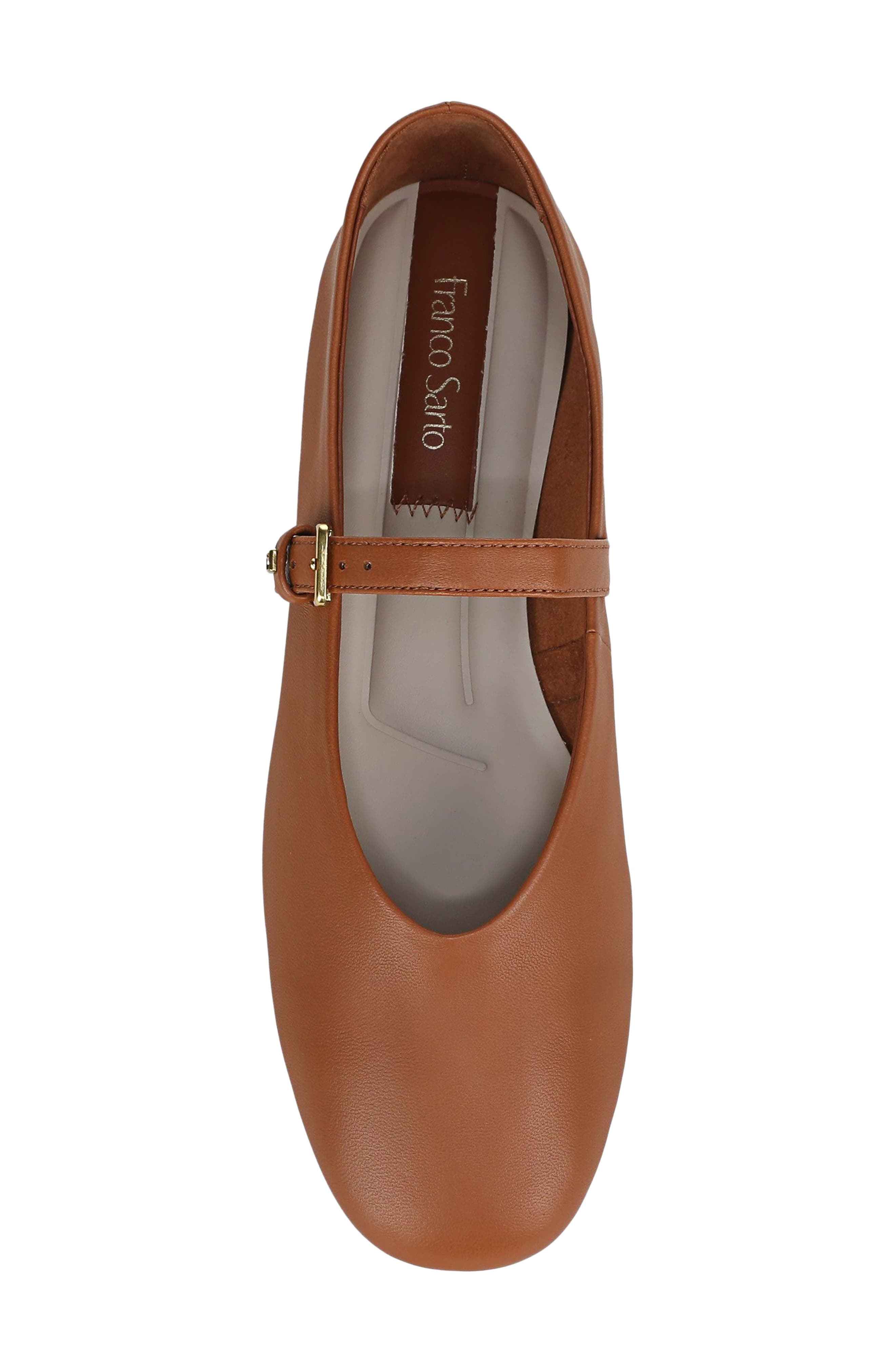 Odilia Mary Jane Flat, Alternate, color, COGNAC