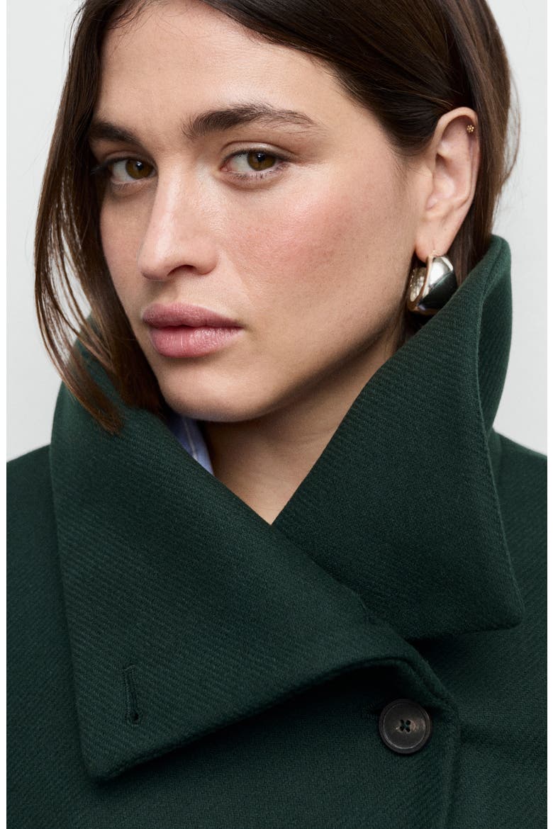 Manteco Virgin Wool Blend Coat, Alternate, color, GREEN