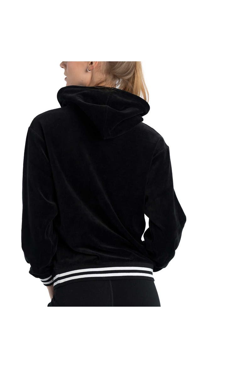 Women's Lusso Black Phoenix Suns Nellie Oversized Velour Pullover Hoodie, Alternate, color, Black