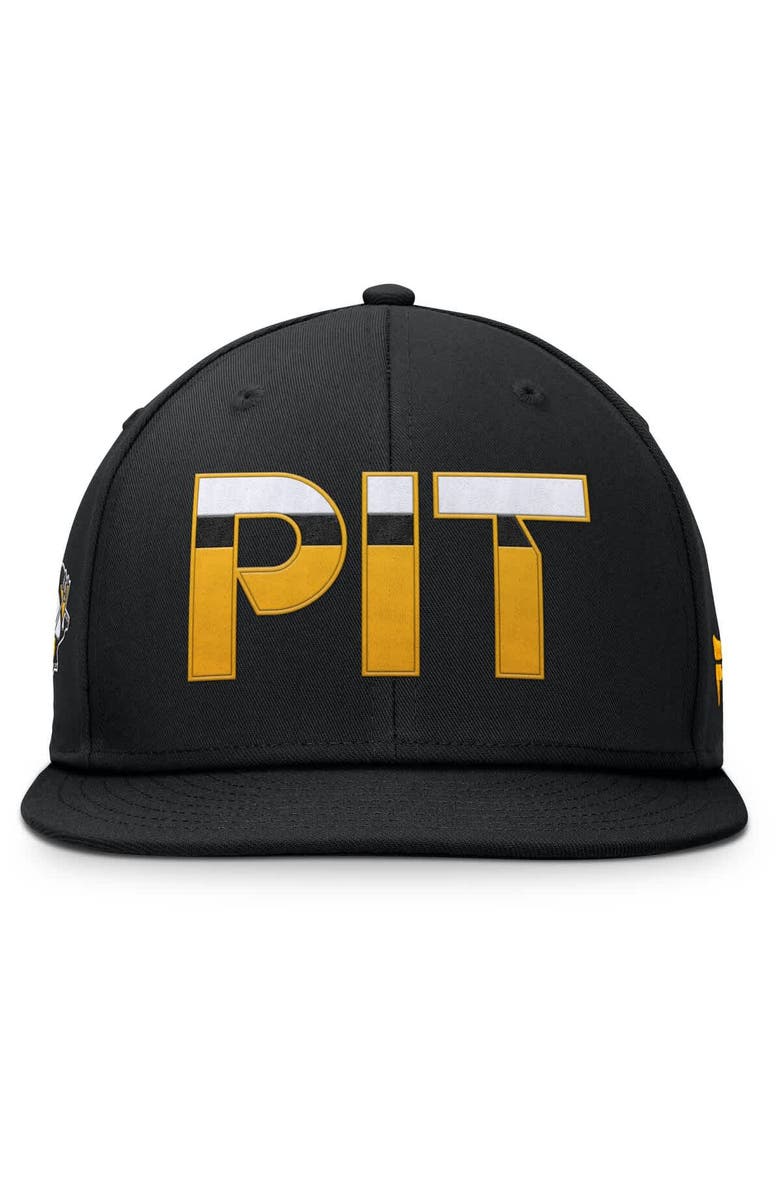 FANATICS Men's Fanatics Black Pittsburgh Penguins Authentic Pro Rink Snapback Hat, Alternate, color, Black