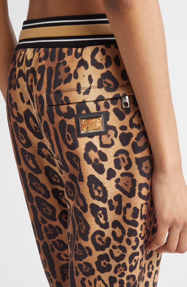 Dolce&Gabbana Leopard Print Joggers, Alternate, color, Hynbm Leo Fondo Naturale