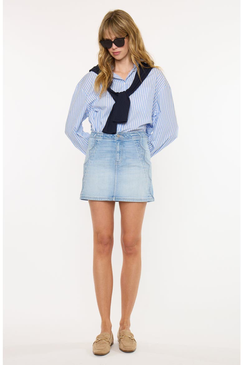 Giaa Mid Rise Skirt, Alternate, color, Medium Wash