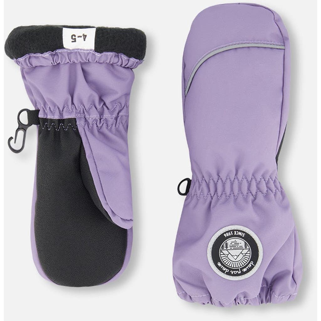 Deux Par Deux Baby Girl Winter Mittens Play In Purple